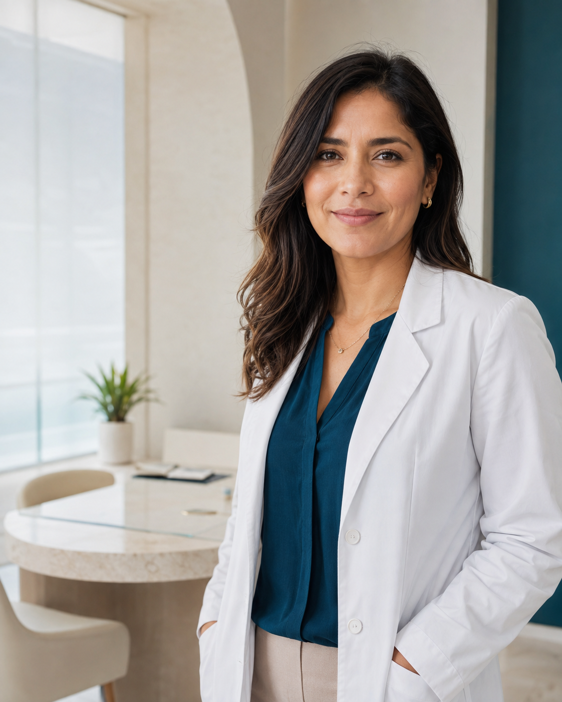 Doctora de Luma en un consultorio luminoso